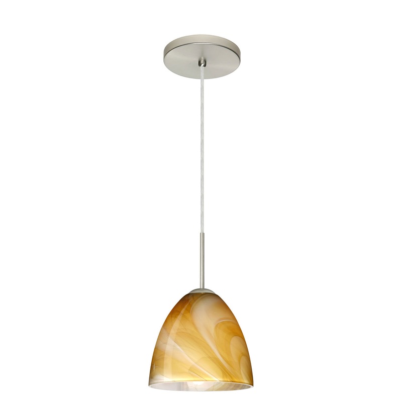 Besa 1JT-4470HN-SN Vila One Light Pendant Satin Nickel