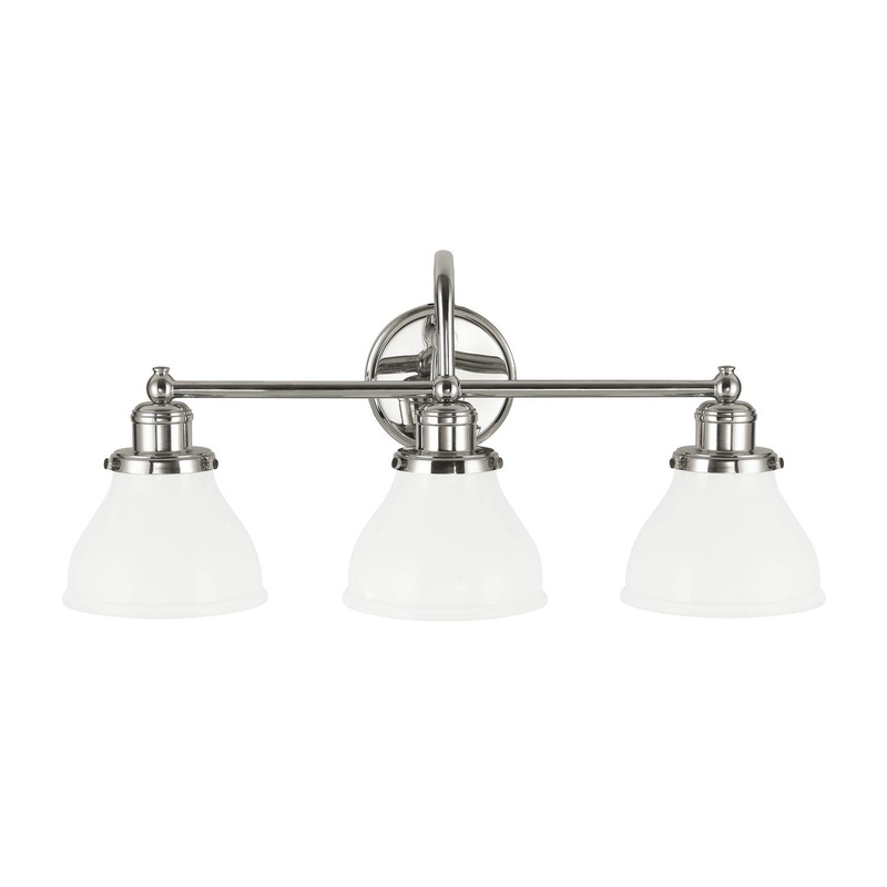 Capital Lighting 8303PN-128 Baxter 3 Light Vanity Polished Nickel
