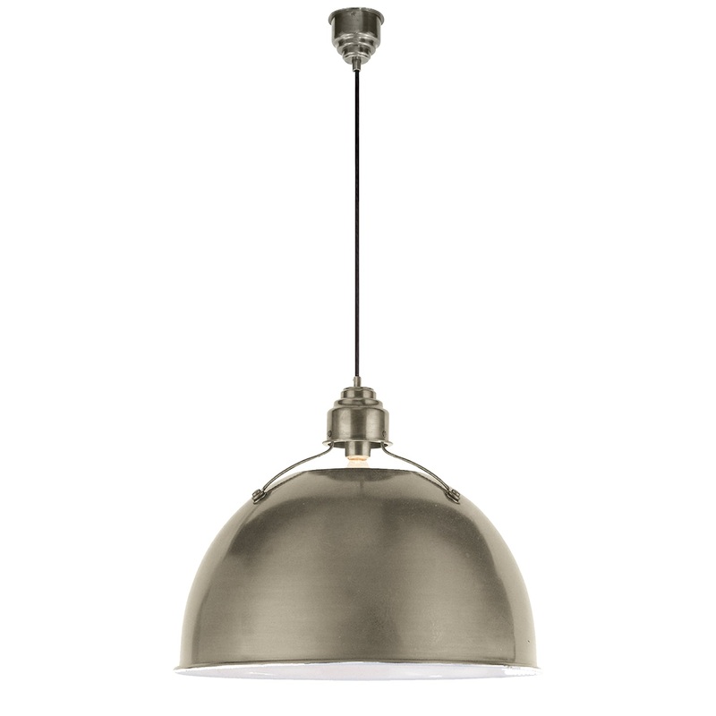 One Light Pendant from the Eugene Collection in Antique Nickel Finish by Visual Comfort Signature