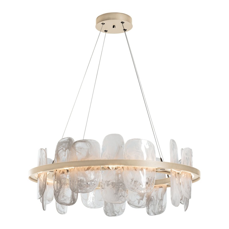 Vitre Circular LED Pendant Soft Gold