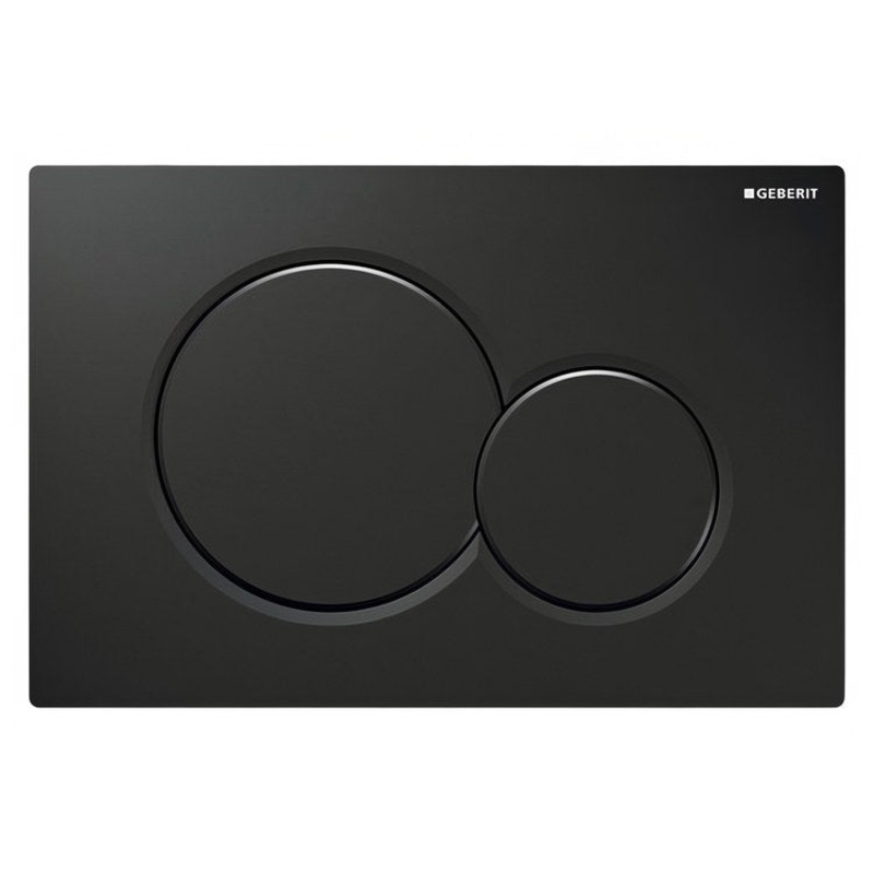 Actuator Plate Sigma01 Dual Flush Jet Black Gloss Plastic for Sigma Concealed Tanks 2×6 and 2×4 Installations