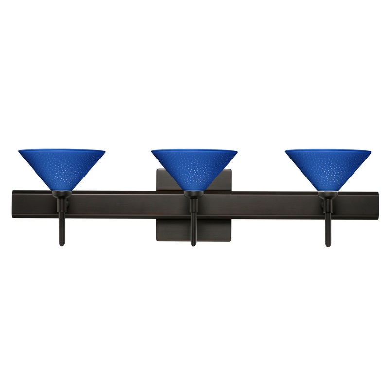 Besa 3SW-282484-BR-SQ Kona Three Light Wall Sconce Bronze