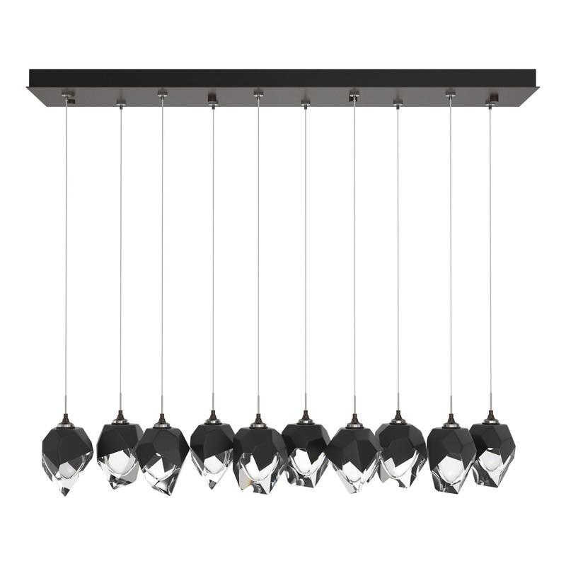 Chrysalis 10-Light Small Crystal Pendant Oil Rubbed Bronze Black Crystal (BP)