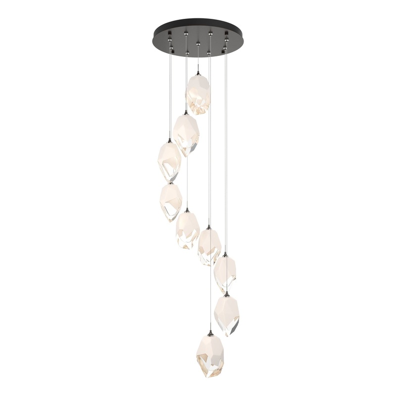 Chrysalis 9-Light Large Crystal Pendant Oil Rubbed Bronze White Crystal (WP)