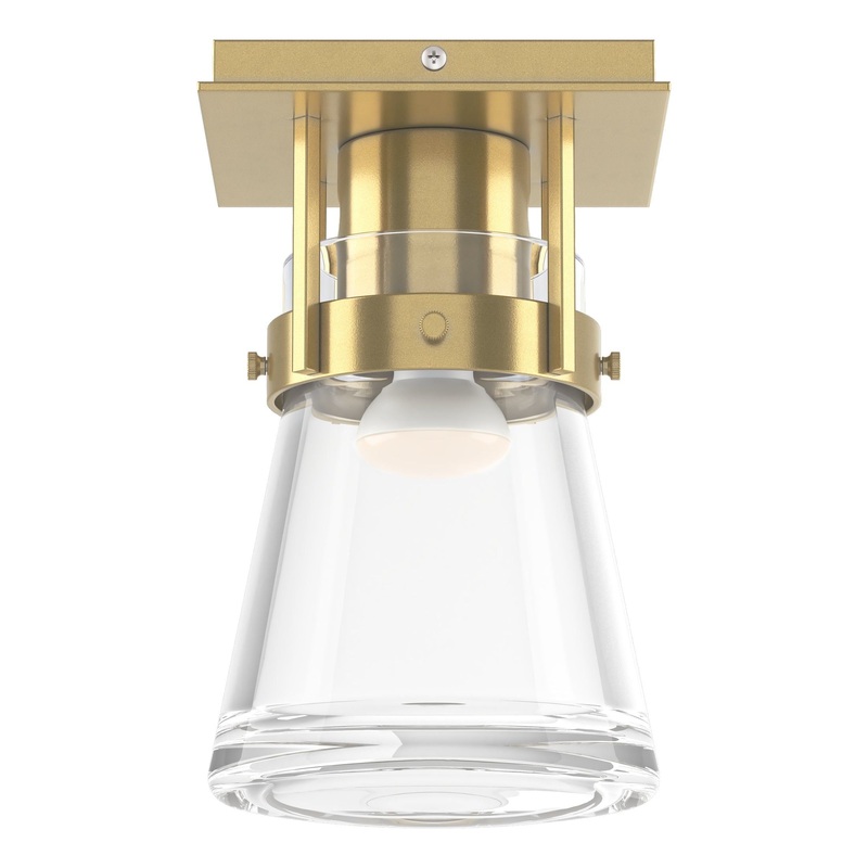 Erlenmeyer 1-Light Semi-Flush Modern Brass