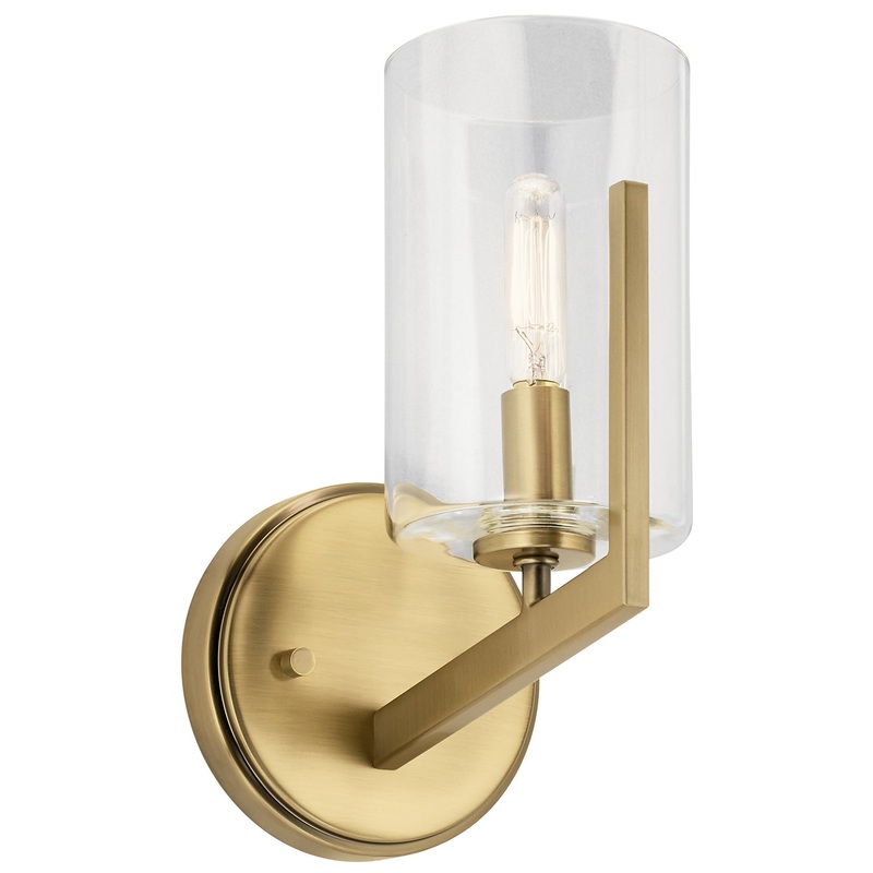 Kichler 52316BNB One Light Wall Sconce, Brushed Natural Brass