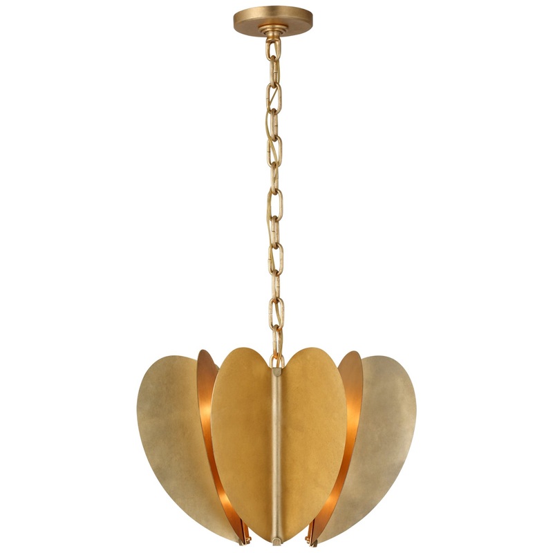 LED Chandelier from the Danes Collection in Gild Finish by Visual Comfort Signature