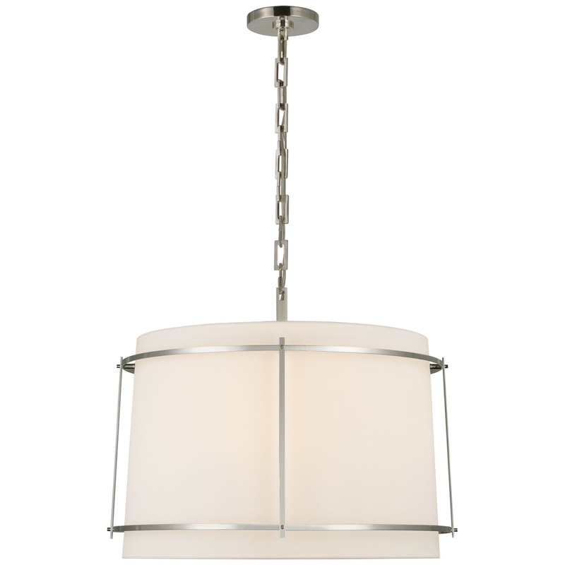 LED Pendant from the Callaway Collection in Polished Nickel Finish by Visual Comfort Signature