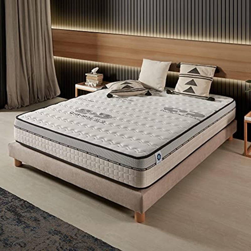 Naturalex | Visco Carbone | Materasso Matrimoniale in Memory 160×200 cm | Carbone Attivo (38Kg/m3) | Schiuma FlexiMax HR | Libero di sostanze tossiche certificato Oeko-Tex