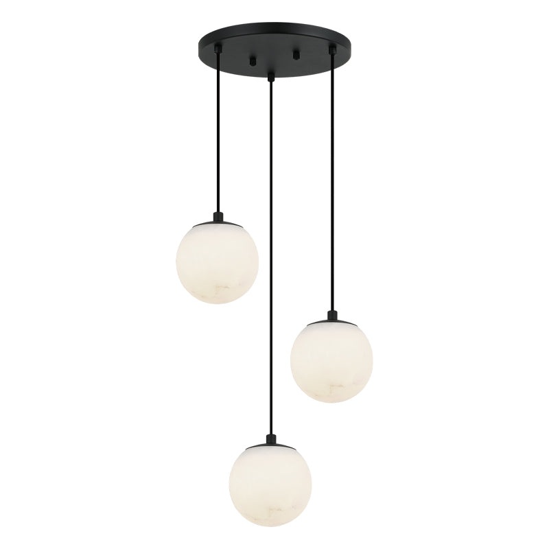 Nikini 3-Light Pendant Matte Black