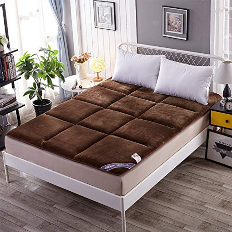 Nileco Peluche Coprimaterasso Trapuntato, Lavabile Materasso Futon Pieghevole per La Casa,dormitorio Studentesco Traspirabilit Giapponese Materasso Tatami Stuoie Morbido-e 120x200cm(47x79inch)