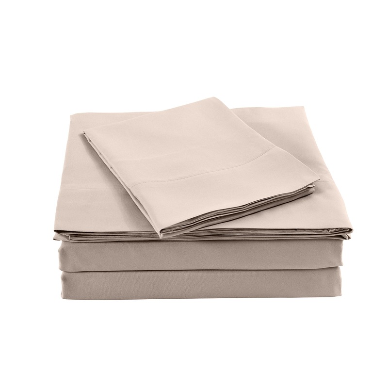 Royal Comfort Bamboo Blended Sheet & Pillowcases Set 1000TC Ultra Soft Bedding – King – Warm Grey