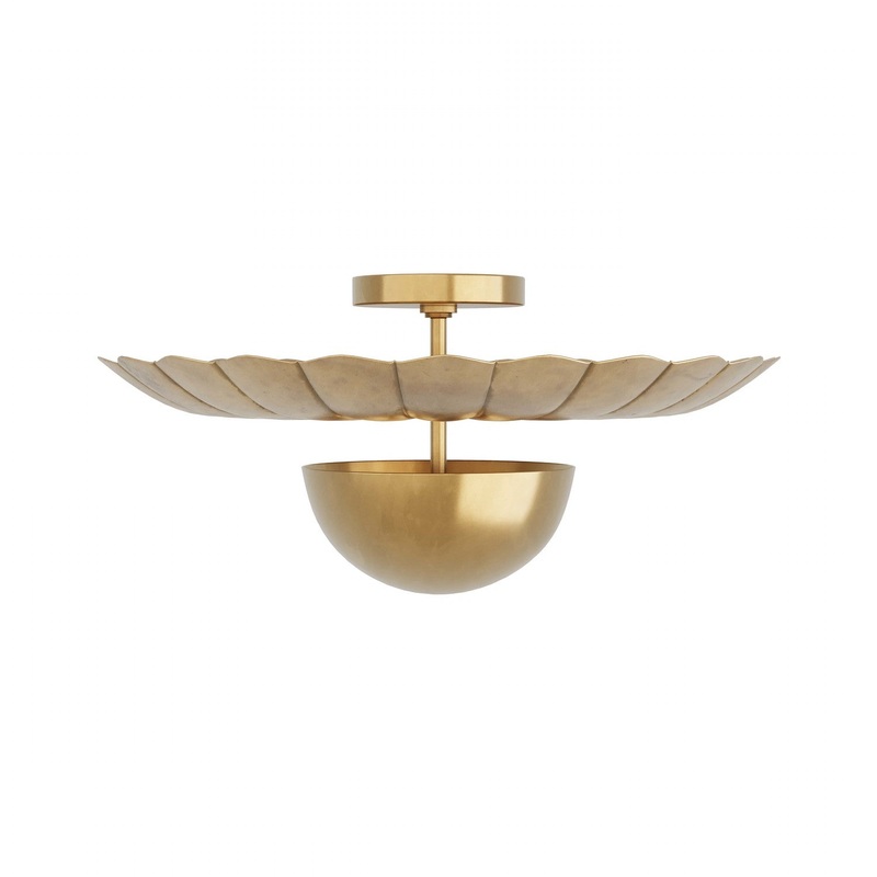 Two Light Flush Mount from the Teresa Collection in Antique Brass Finish by Arteriors