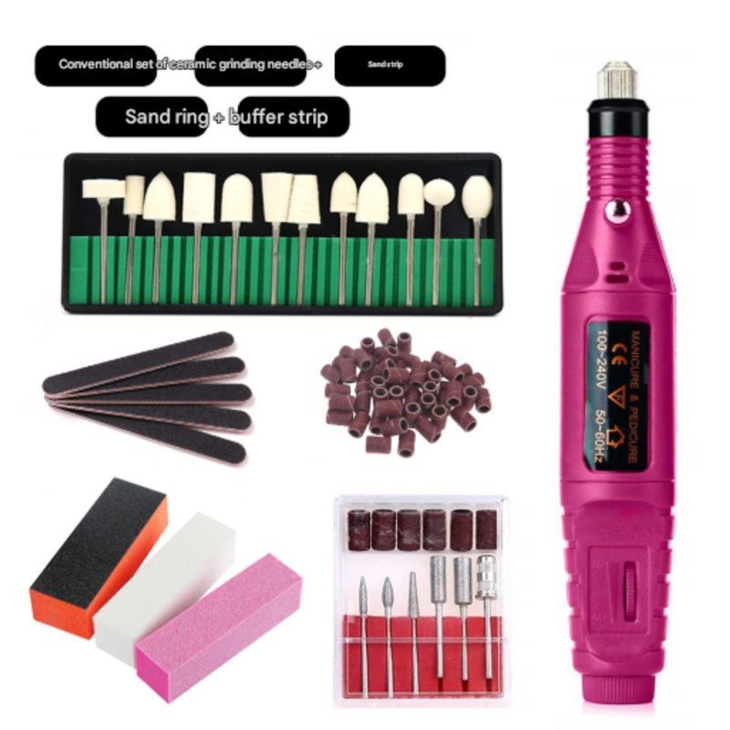 Woolly (7-in-1) Electric Nail Drill Kit – USB Manicure Pedicure Polishing & Shaping Tool Set