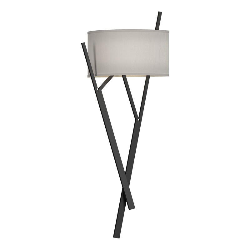 Arbo Sconce Black Natural Anna Shade (SF)
