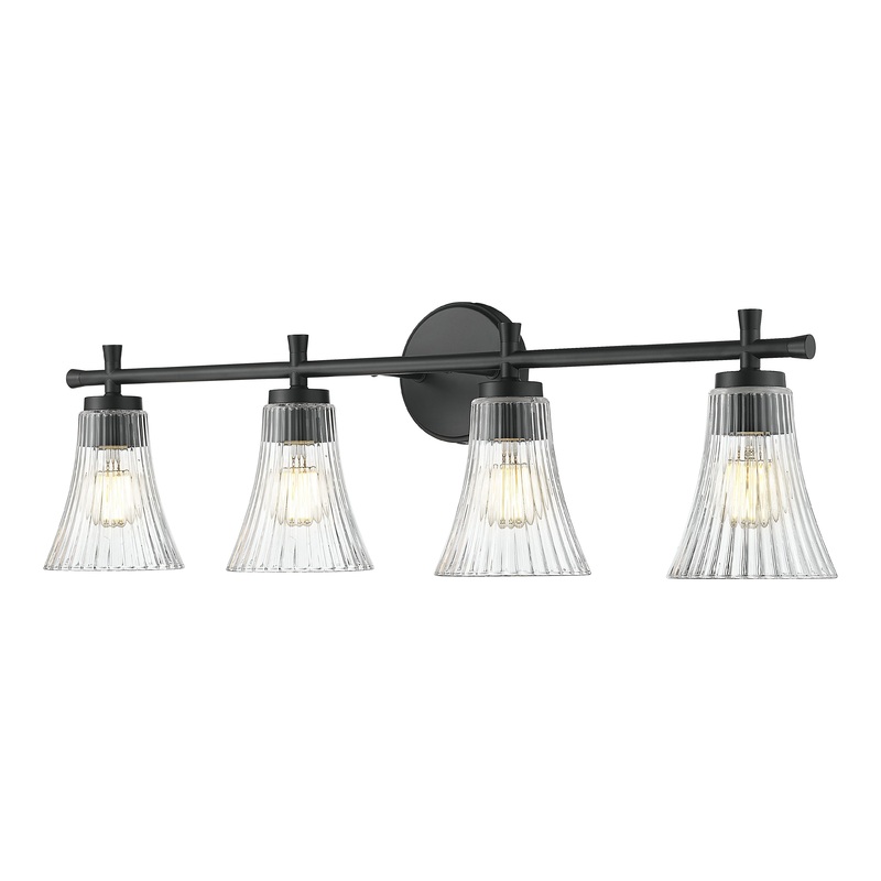 Belle 4-Light Vanity Matte Black