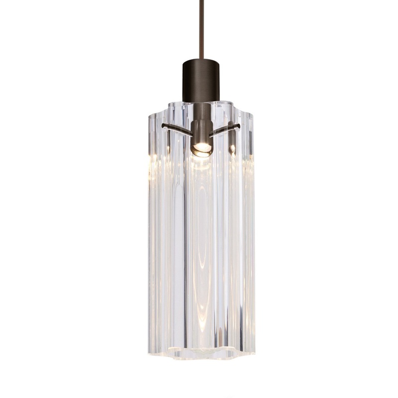 Besa 1XC-ICE7CL-BR Besa Ice 7 Pendant One Light Pendant Bronze