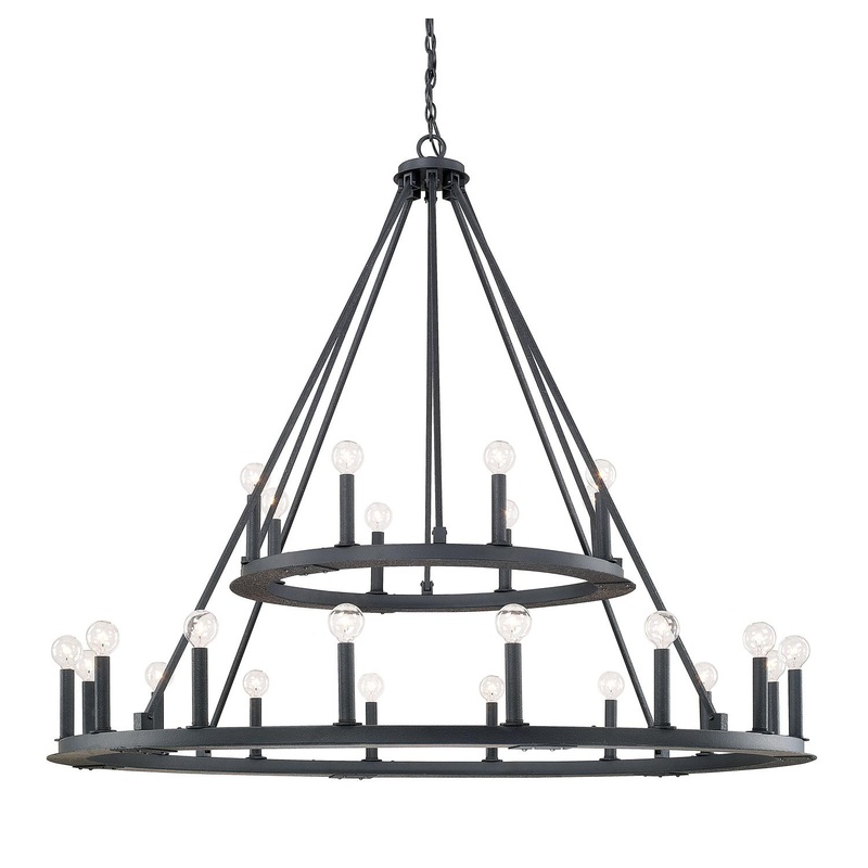 Capital Lighting 4910BI Pearson 24 Light Chandelier Black Iron