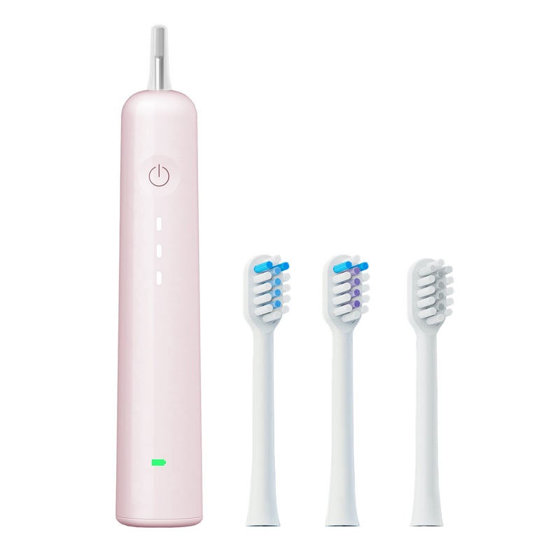 Electric Toothbrush with Ultra-Soft Gum Guard Brush Heads – IPX7 Waterproof, Ergonomic Design(pink)