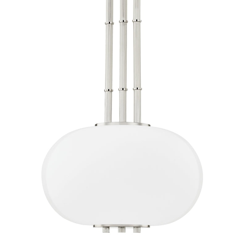 One Light Pendant from the Palisade Collection in Burnished Nickel Finish by Hudson Valley