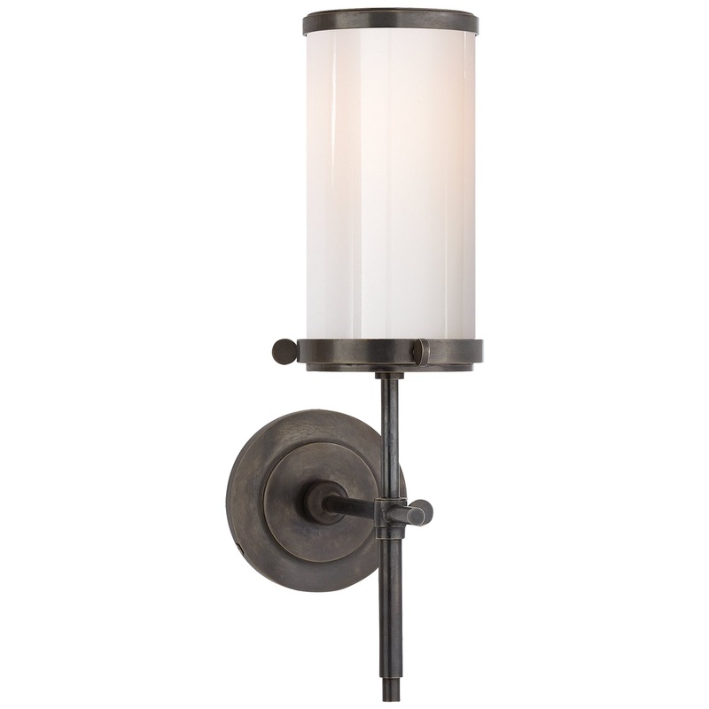 One Light Wall Sconce from the Bryant Bath Collection in Bronze Finish by Visual Comfort Signature