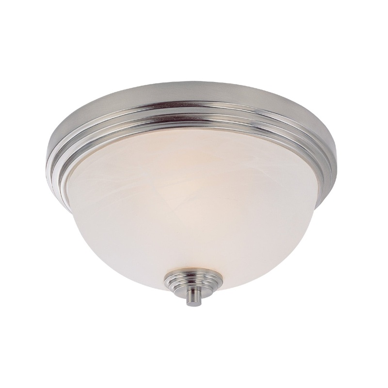 Two Light Flush Mount from the Chelsey Collection in Brushed Nickel Finish by Z-Lite