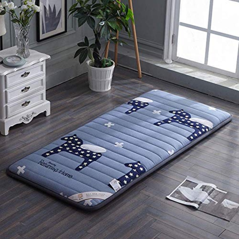 Z&HA Piano Materasso Futon, Full Doppia Queen Size Mattress Pad Topper Antiscivolo Roll Up Traspirante Tradizionale Giapponese Tatami-Camel-Twin,A,120x200cm