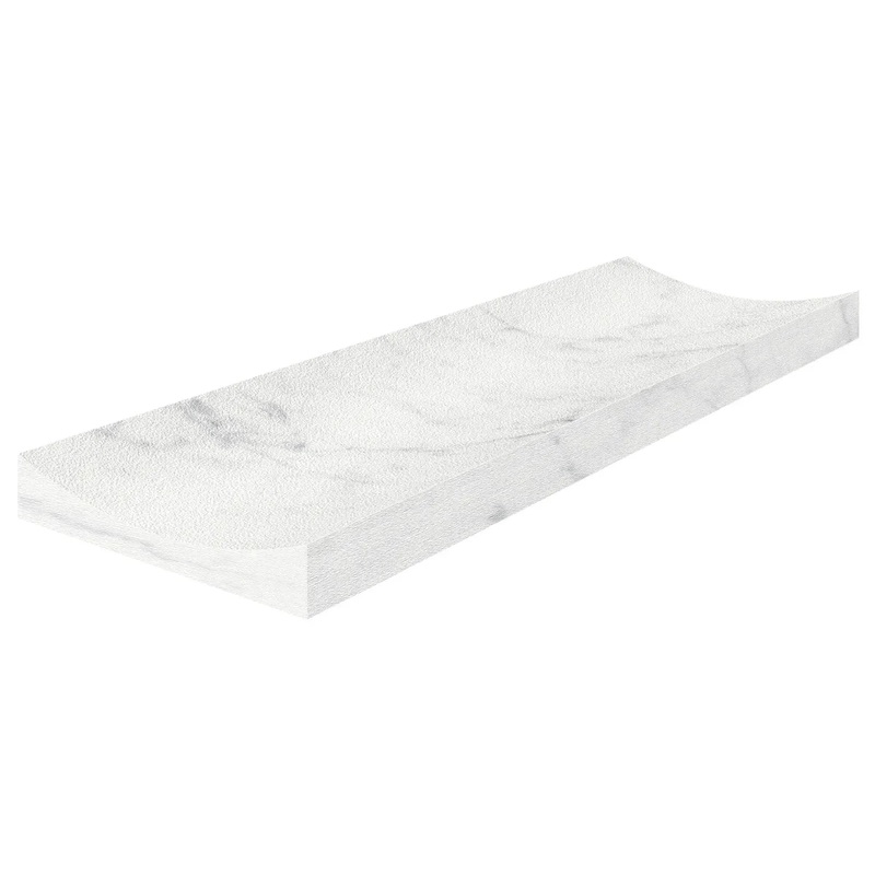 4″ x 12″ Eterna Bianco Fluto Honed Marble Tile