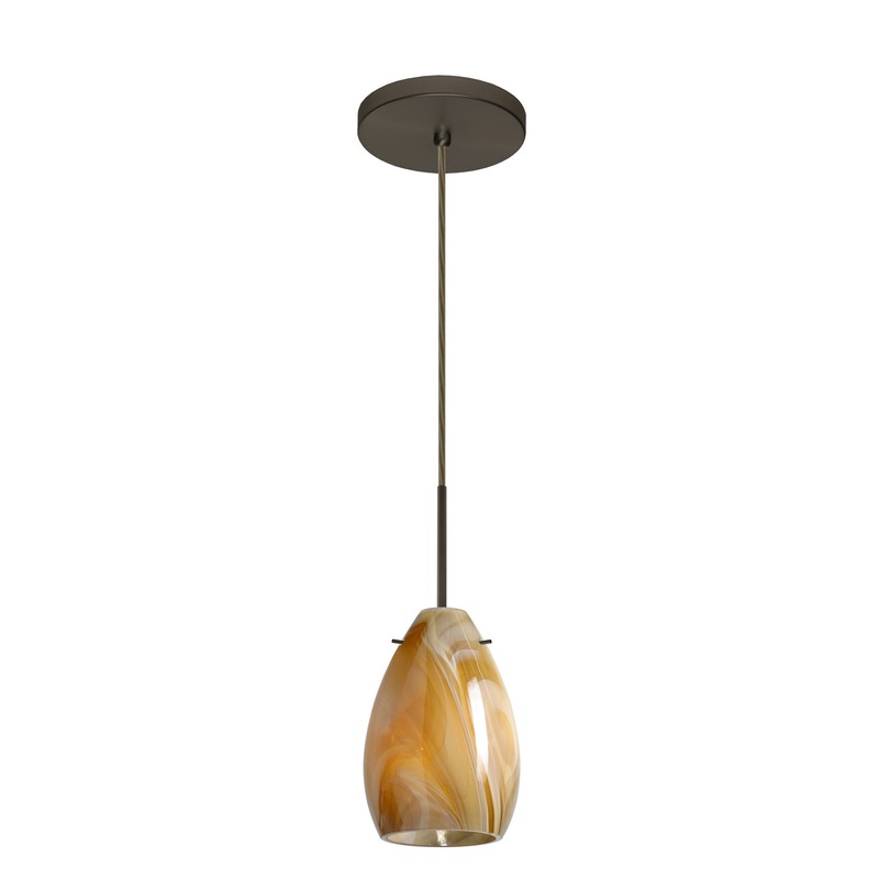 Besa 1BT-1713HN-HAL-BR Pera One Light Pendant Bronze (Discontinued)
