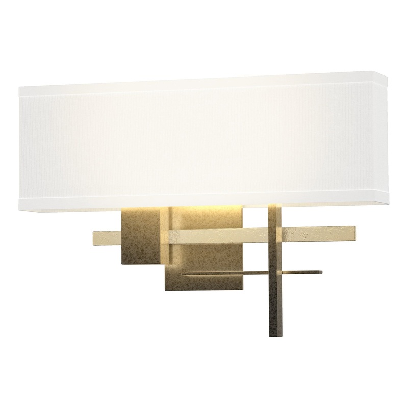 Cosmo Sconce Natural Iron Modern Brass Natural Anna Shade (SF)