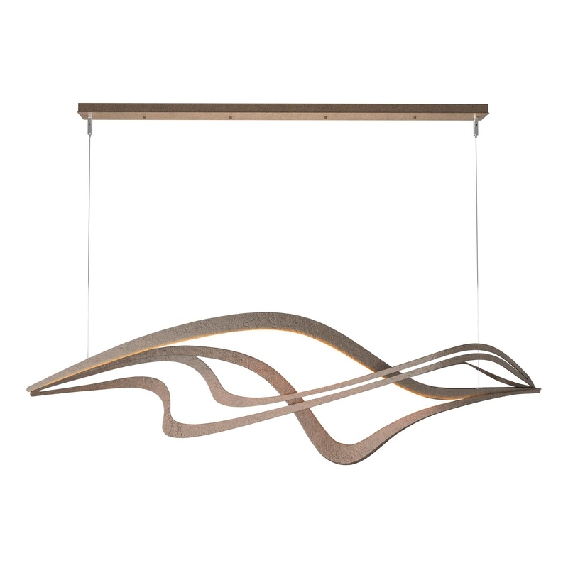 Crossing Waves LED Pendant Bronze