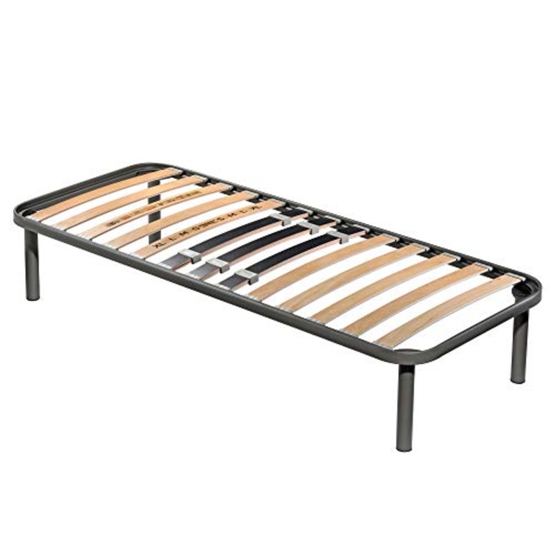 Goldflex Rete Holly Plus Eco Singola 90×200 a Doghe in Legno Multistrato di faggio Struttura Rinforzata Regolazione Rigidit Lombare Gambe avvitabili h. 30 cm Dispositivo Medico Detraibile