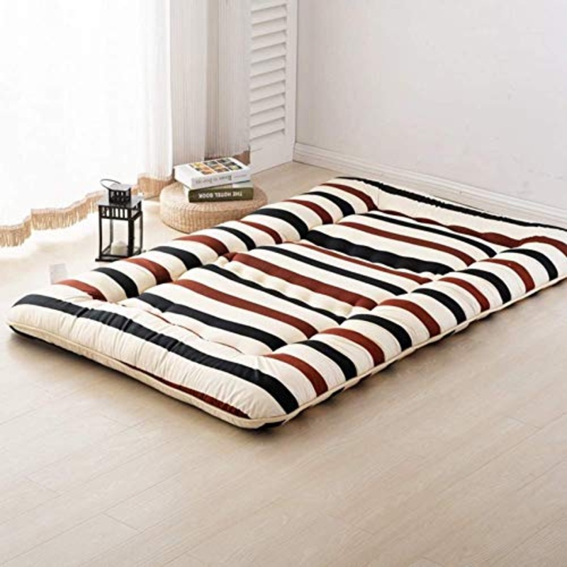 HKX Tappetino Pieghevole Spesso Molto Spesso, Colonna vertebrale per Allattamento Lavabile in Lavatrice [Portatile] dormQueen Taglia Unica Futon-B Tradizionale 100x200cm (39×79 Pollici)
