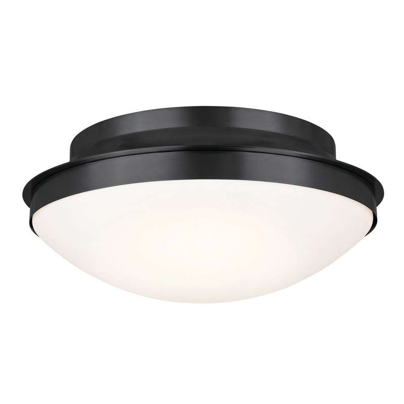 Kichler 52545BK Three Light Flush Mount, Black