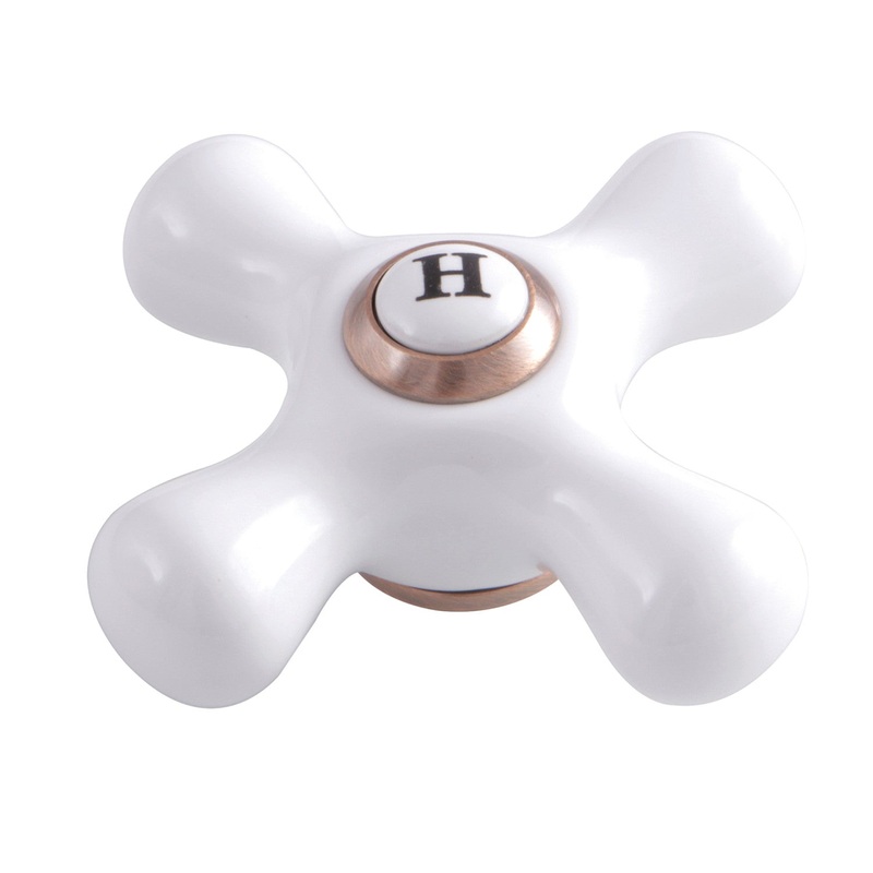 KSH116PXACH Hot Porcelain Cross Handle, Antique Copper