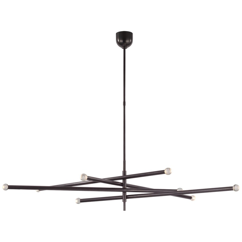 LED Chandelier from the Rousseau Collection in Bronze Finish by Visual Comfort Signature