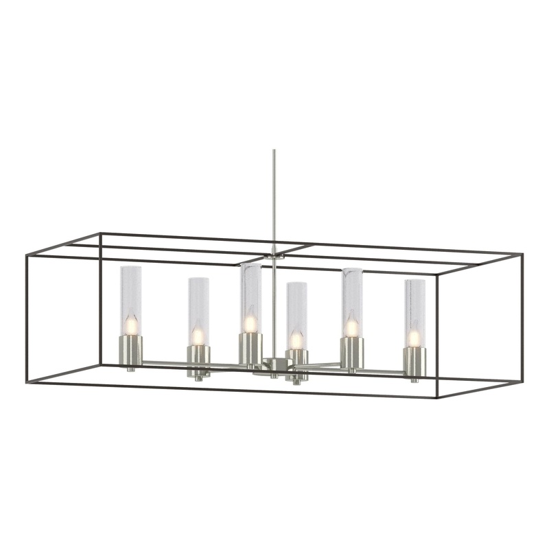 Portico Pendant Sterling Oil Rubbed Bronze Seeded Clear Glass (II)