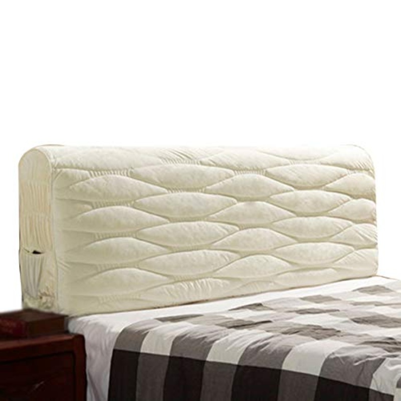ZWDM Copri Testata Letto Matrimoniale Imbottita in CotoneElasticaElasticit della Fibra di Poliestere Copritestata all-Inclusive Cover Decorazione Camera Letto (Color : Brown, Size : 1.8x65x35cm)