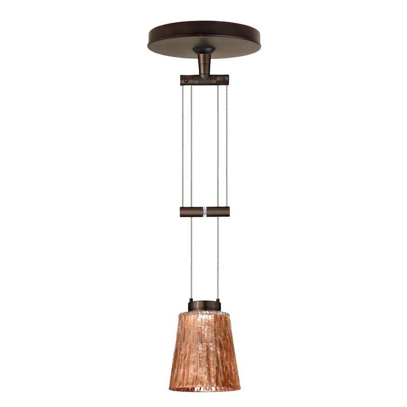 Besa 1XA-5125CF-BR Nico One Light Pendant Bronze