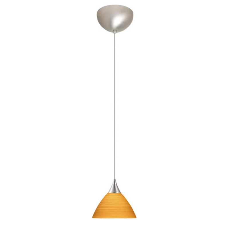 Besa 1XC-1743OK-SN Domi One Light Pendant Satin Nickel
