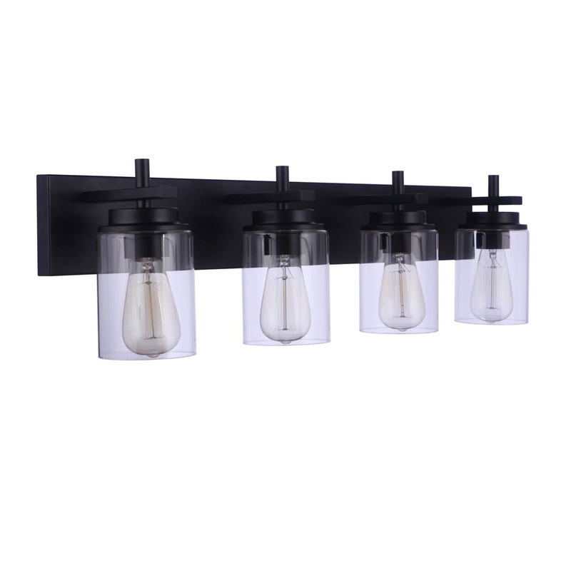 Craftmade 17432FB4 Reeves Four Light Vanity Flat Black