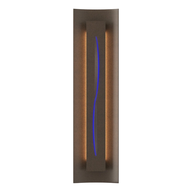 Gallery Sconce Bronze Blue Glass (EE)