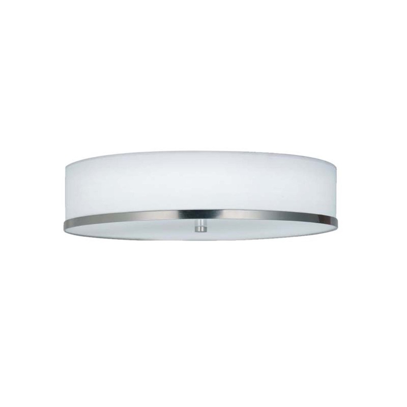 LED Flush-Mount from the Hyde Collection in Brushed Nickel Finish by Justice Designs