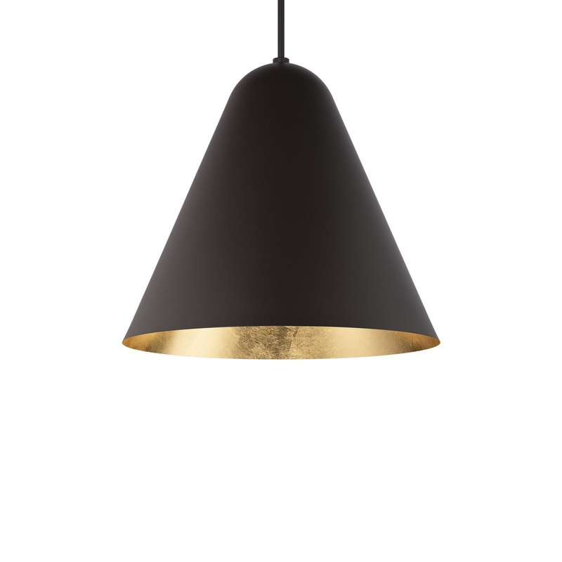 LED Pendant from the Taper Collection in Bronze & Gold Leaf Finish by Modern Forms
