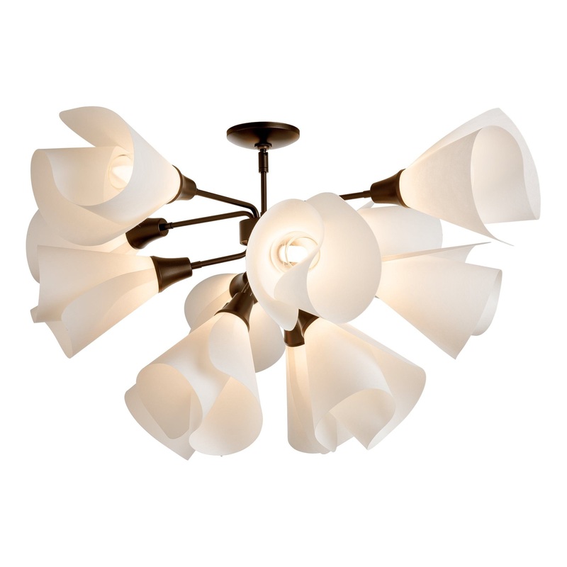 Mobius 12-Light Semi-Flush Bronze