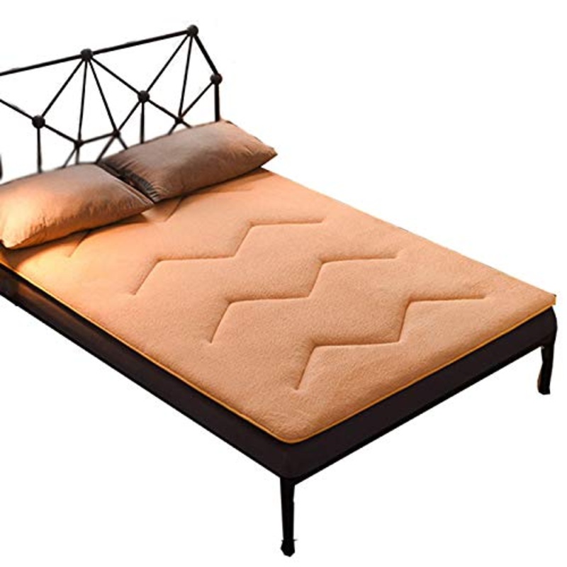 QXTT Materasso Futon Pieghevole Materassi Letto Futon Portatile Tatami Morbido Allevia Il Mal di Schiena Materasso per Residenza Studentesca Casa,Yellow-100 * 200cm