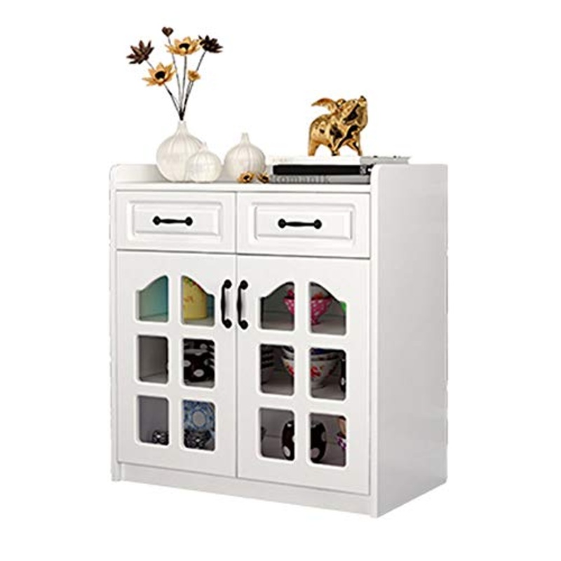 YLiansong-home Cassettiera Credenza Governo di immagazzinaggio di Legno 2 Porte for Sala da Pranzo credenza in Legno (Color : White, Size : 80x40x90cm)