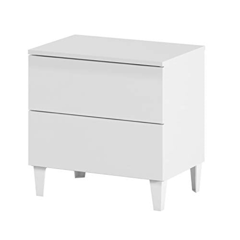 13Casa – Corinto A3 – Comodino. Dim: 50x34x49 h cm. Col: Bianco. Mat: Melamina.