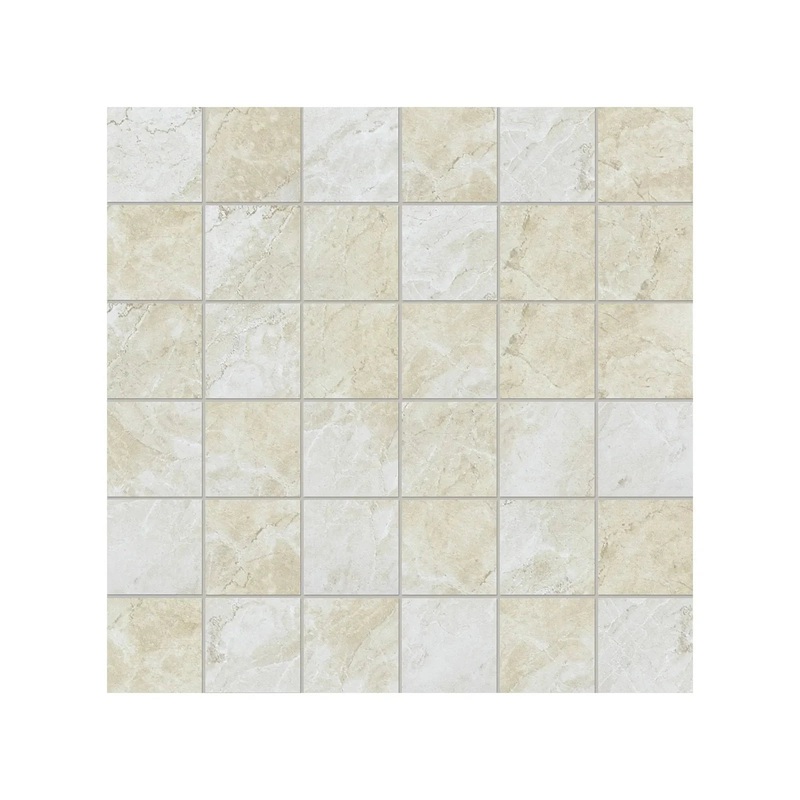 2″ x 2″ Malena Ivory 36 Piece Matte Ceramic Mosaics. 1 Sheet = 1.16 Sq. Ft. (46-172) 2″ x