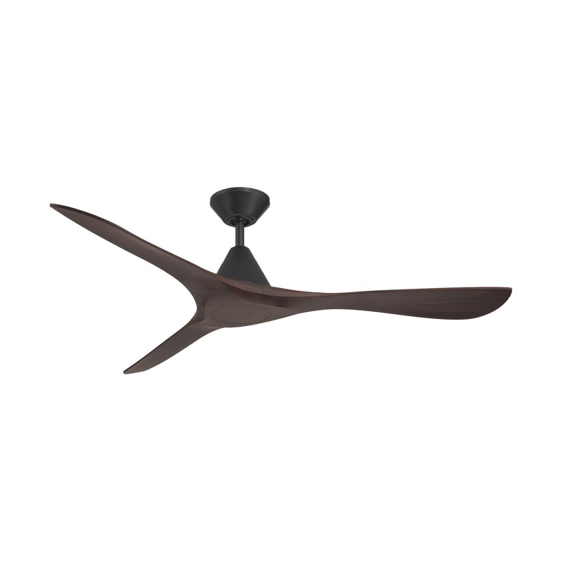 60″Ceiling Fan from the Carve Collection in Matte Black/Dark Walnut Finish by Modern Forms Fans